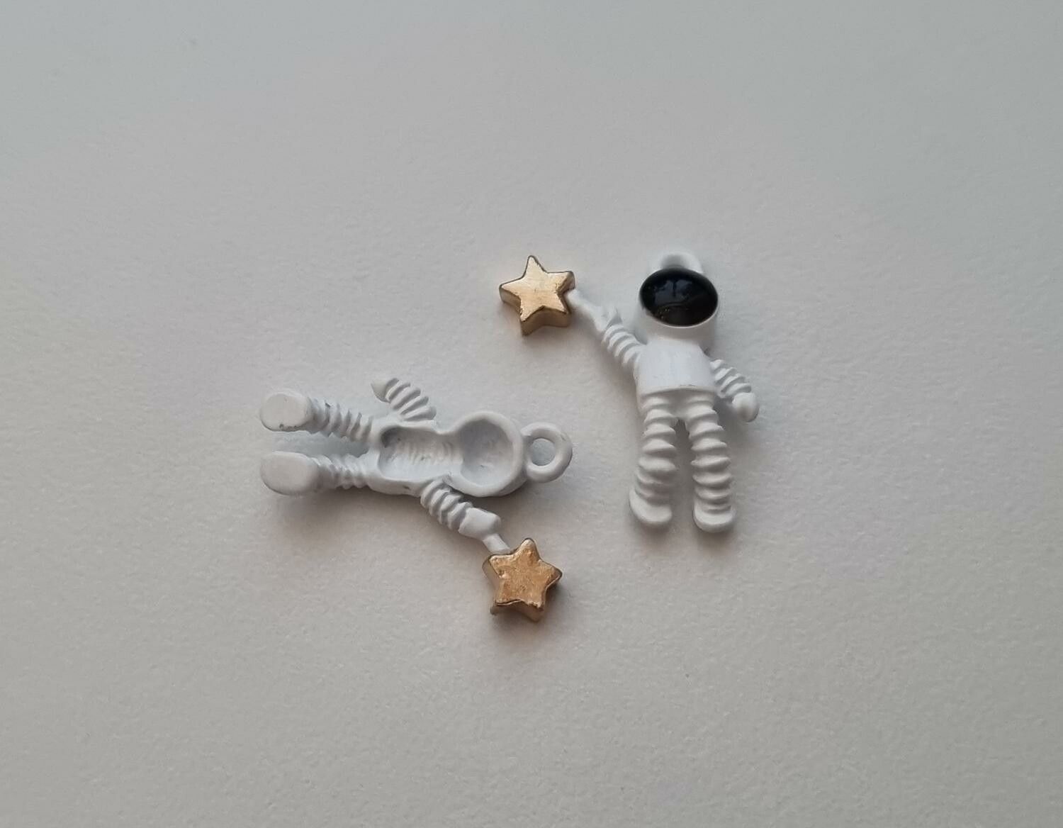 Astronauter, berlocker, charms miniatyrer (2 st)