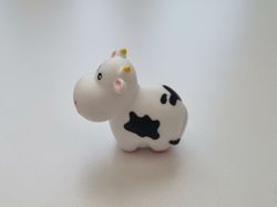 Söt liten handmålad ko / miniko / kossa, miniatyrer