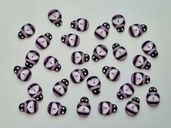 25 st bin i resin, miniatyr bin (ljuslila)