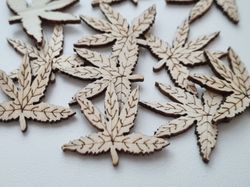 5 st löv i trä, trädekorationer, dekorationer för scrapbooking