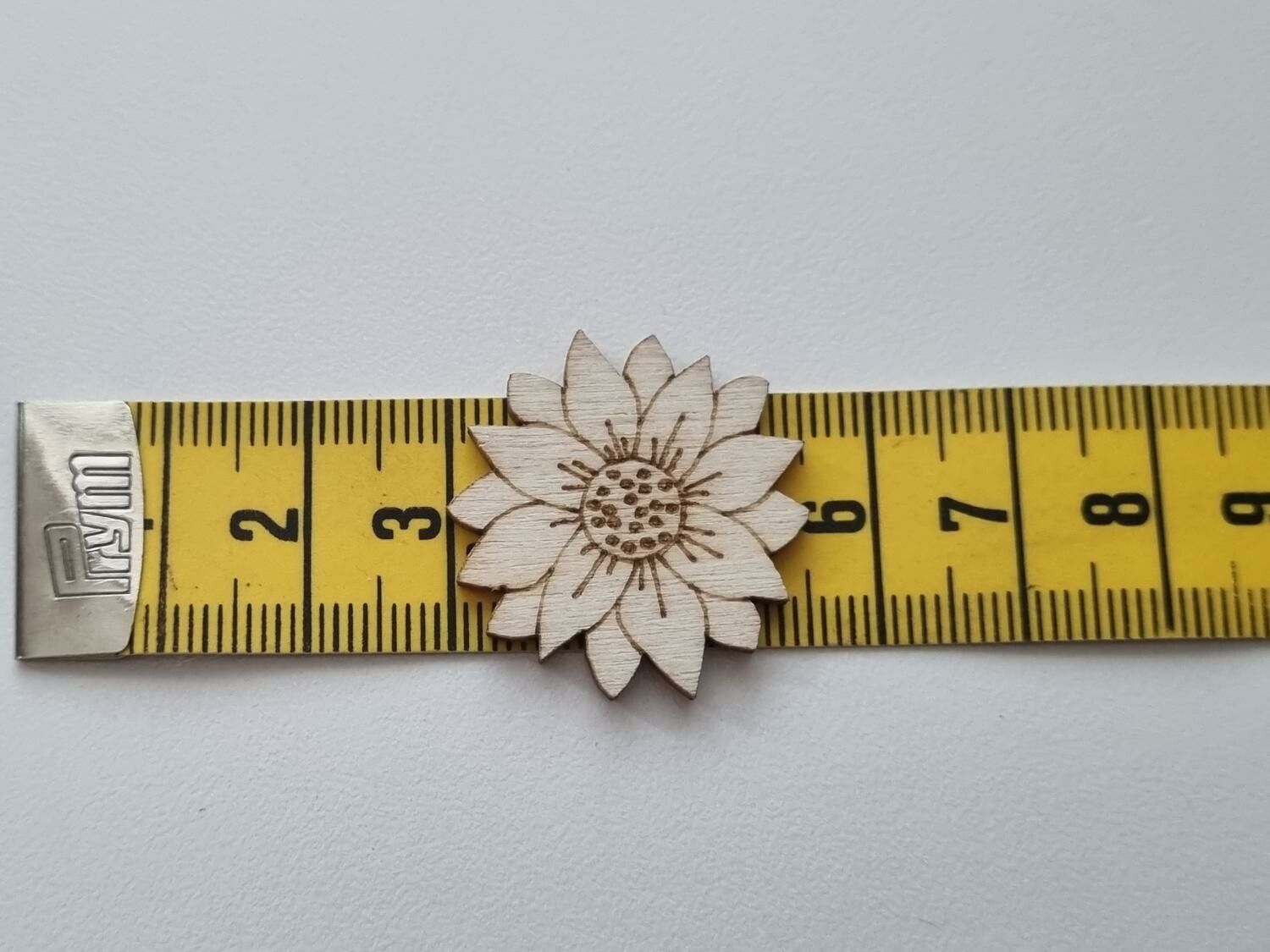 5 st blommor i trä, trädekorationer, dekorationer för scrapbooking