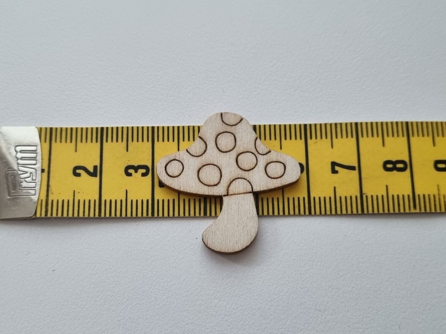5 st svampar i trä, trädekorationer, dekorationer för scrapbooking