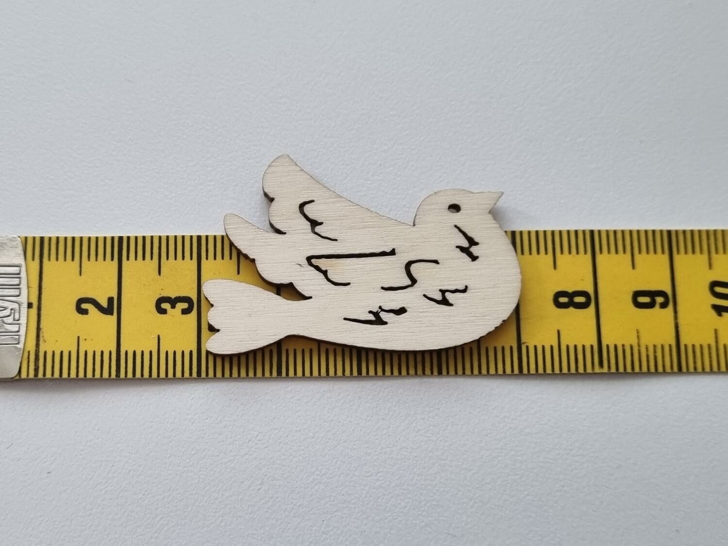 5 st fåglar i trä, trädekorationer, dekorationer för scrapbooking