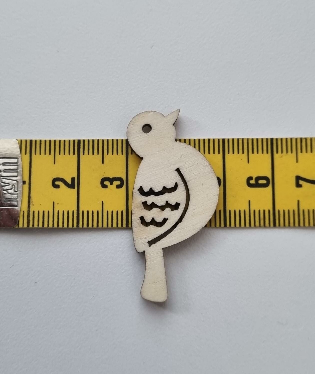 5 st fåglar i trä, trädekorationer, dekorationer för scrapbooking med mera