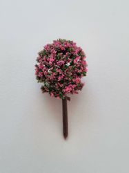 1 st träd, miniträd, miniatyrer (4 cm hög - Cerise)