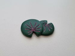 1 st näckrosblad / blad till damm, miniatyr (3,1 x 2 cm)