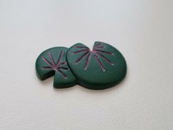 1 st näckrosblad / blad till damm, miniatyr (3,1 x 2 cm)