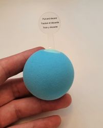 Interaktiv talande boll med grodljud - För katten, Slät blå boll