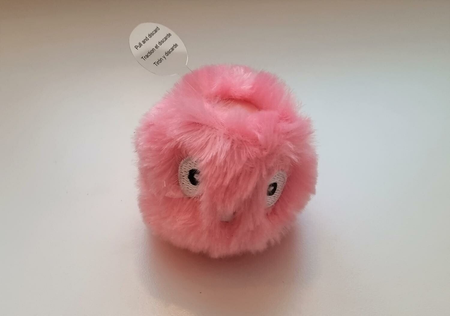 Interaktiv talande boll med fågelkvitter - För katten, Fluffig rosa boll