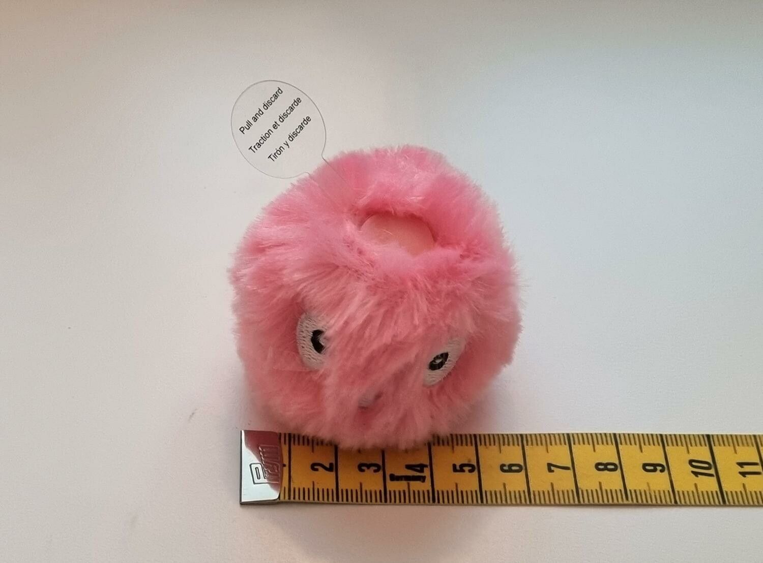 Interaktiv talande boll med fågelkvitter - För katten, Fluffig rosa boll