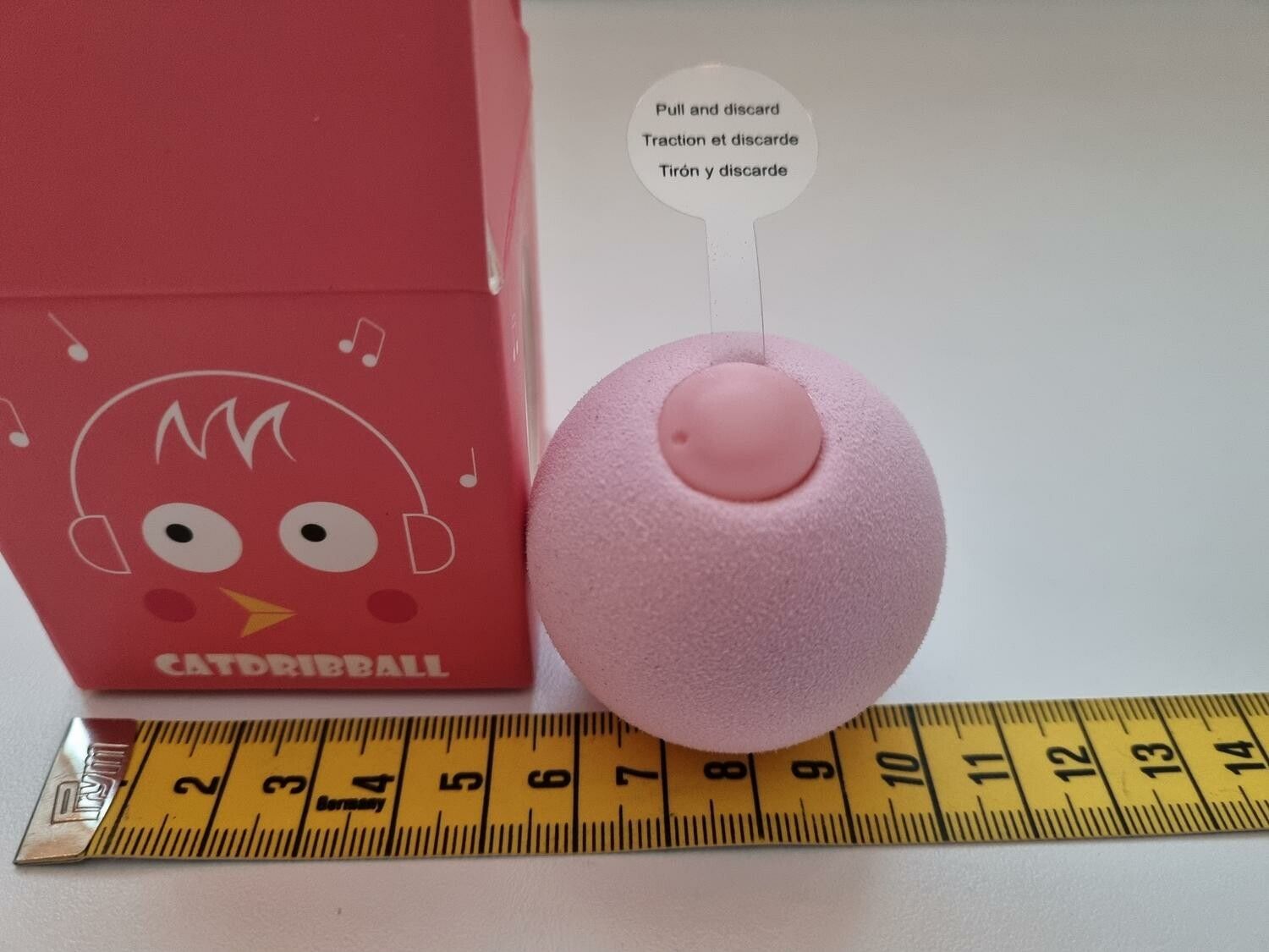 Interaktiv talande boll med fågelkvitter - För katten, slät rosa boll