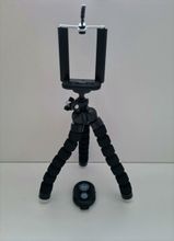 Tripod med fjärrkontroll / fjärrutlösare vid bluetooth - Svart