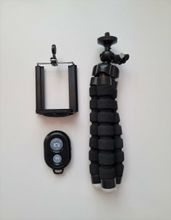 Tripod med fjärrkontroll / fjärrutlösare vid bluetooth - Svart