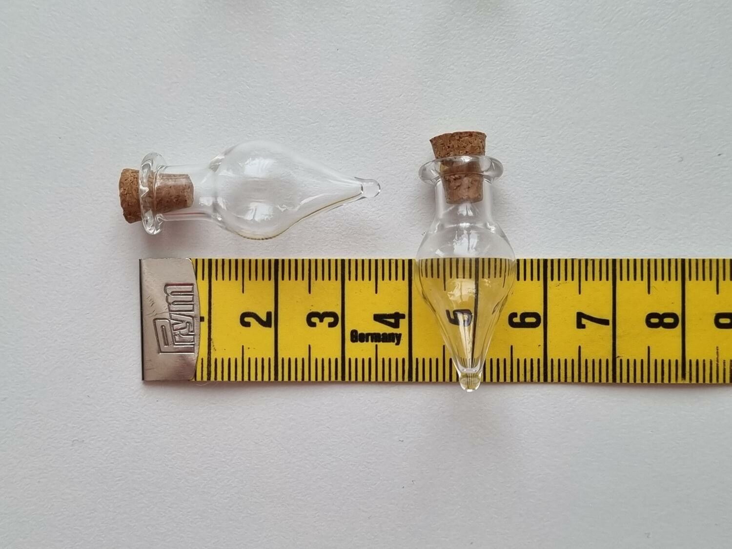 10 st små glasflaskor med kork, flaskor miniatyrer glasburkar (3,4 x 1,4 cm)