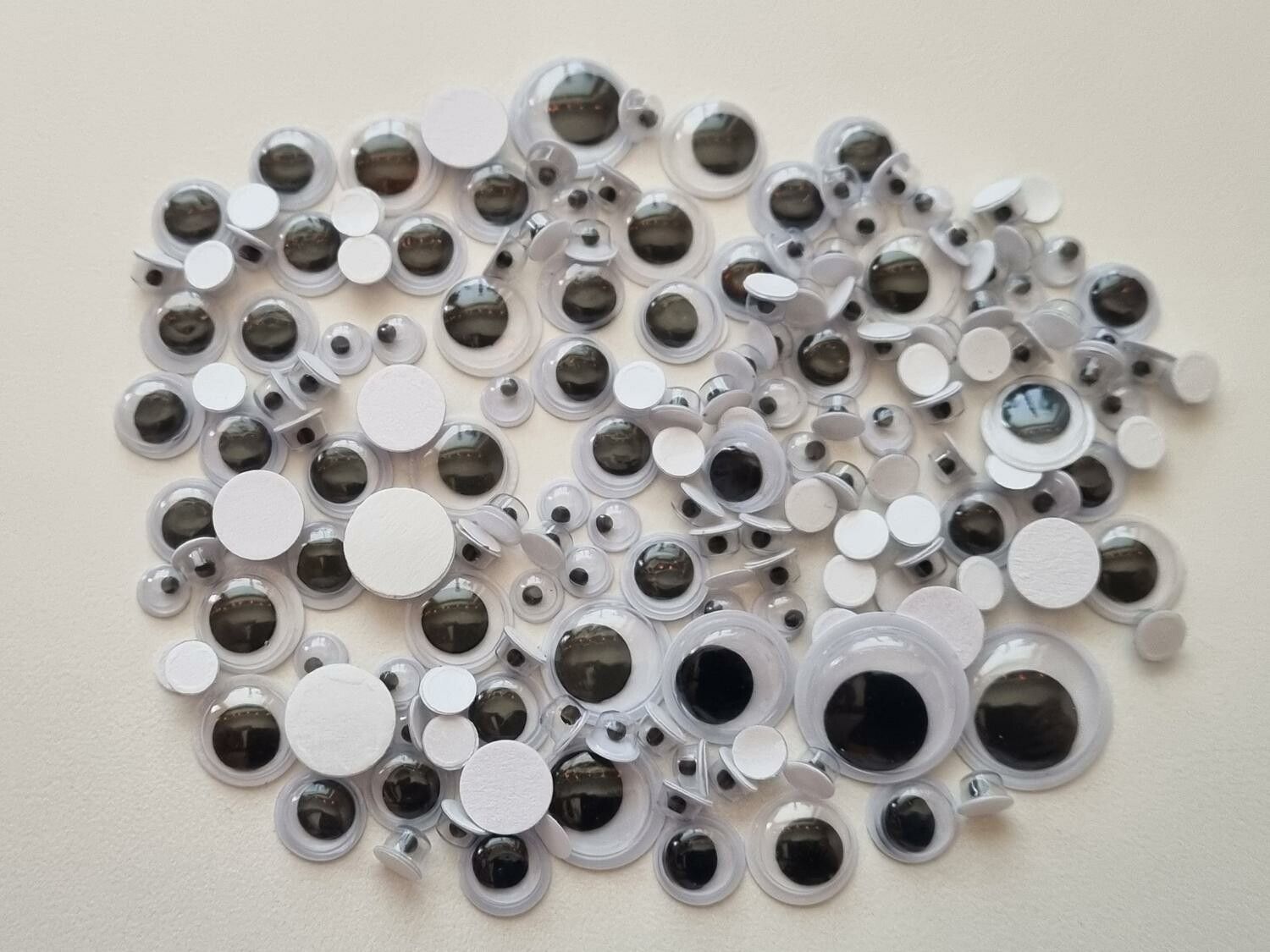100 st självhäftande sticker - Ögon, Googly Eyes