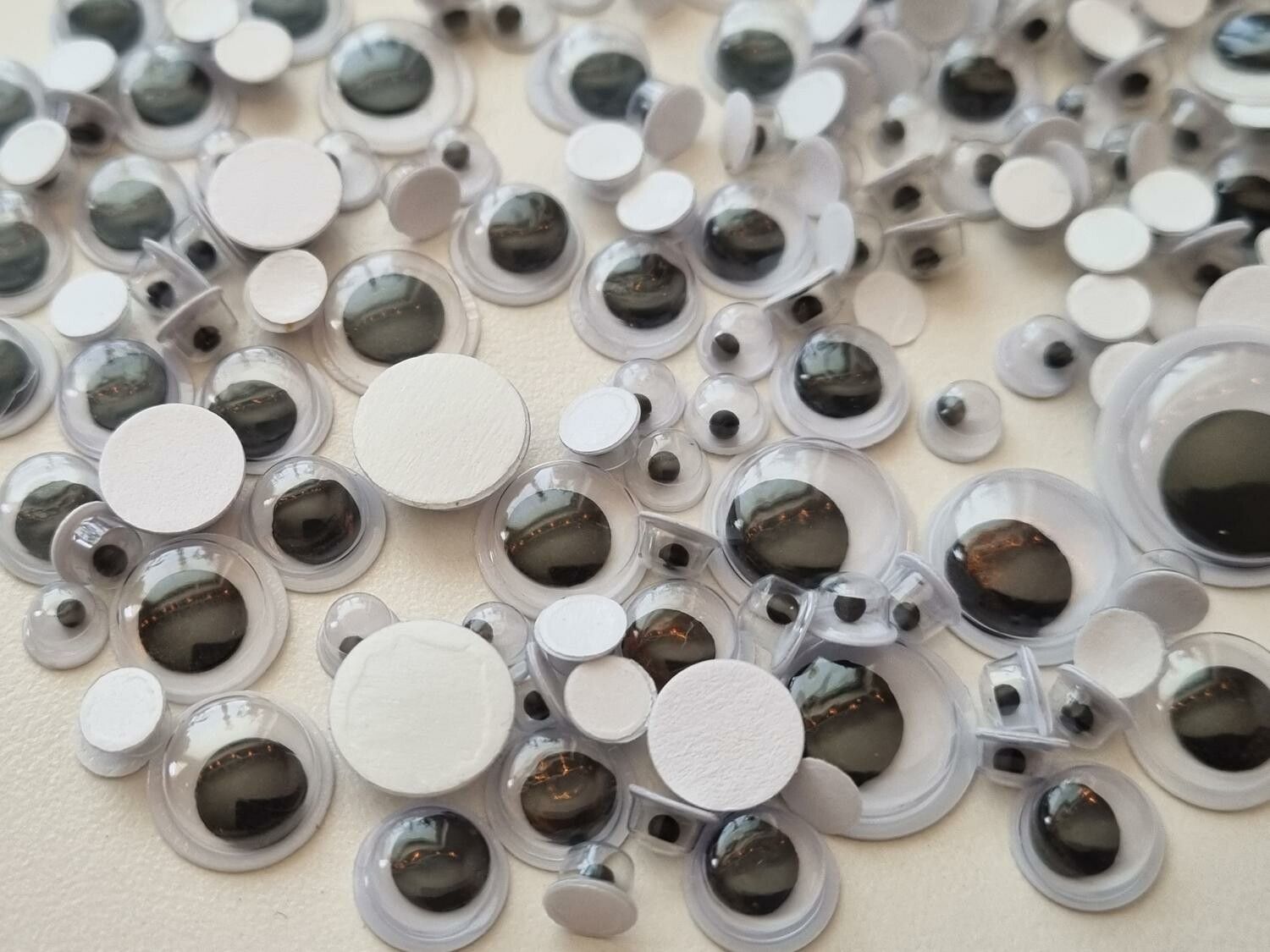 100 st självhäftande sticker - Ögon, Googly Eyes