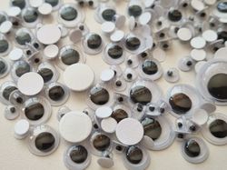 100 st självhäftande sticker - Ögon, Googly Eyes