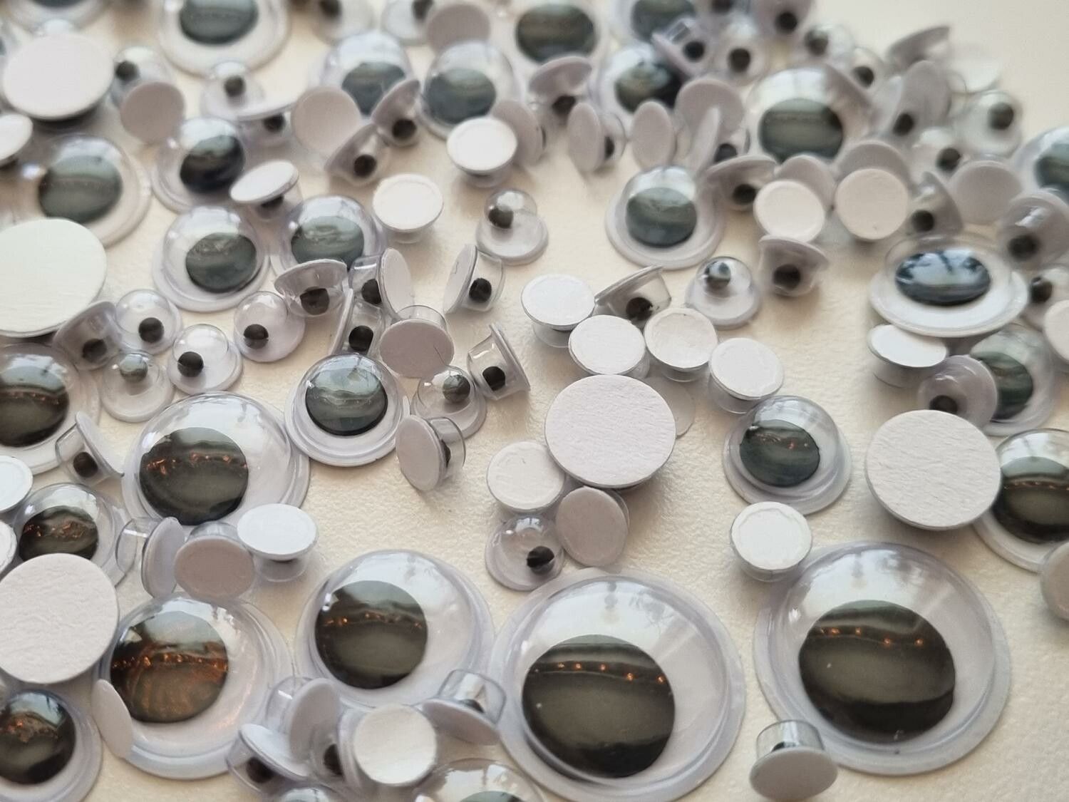 100 st självhäftande sticker - Ögon, Googly Eyes