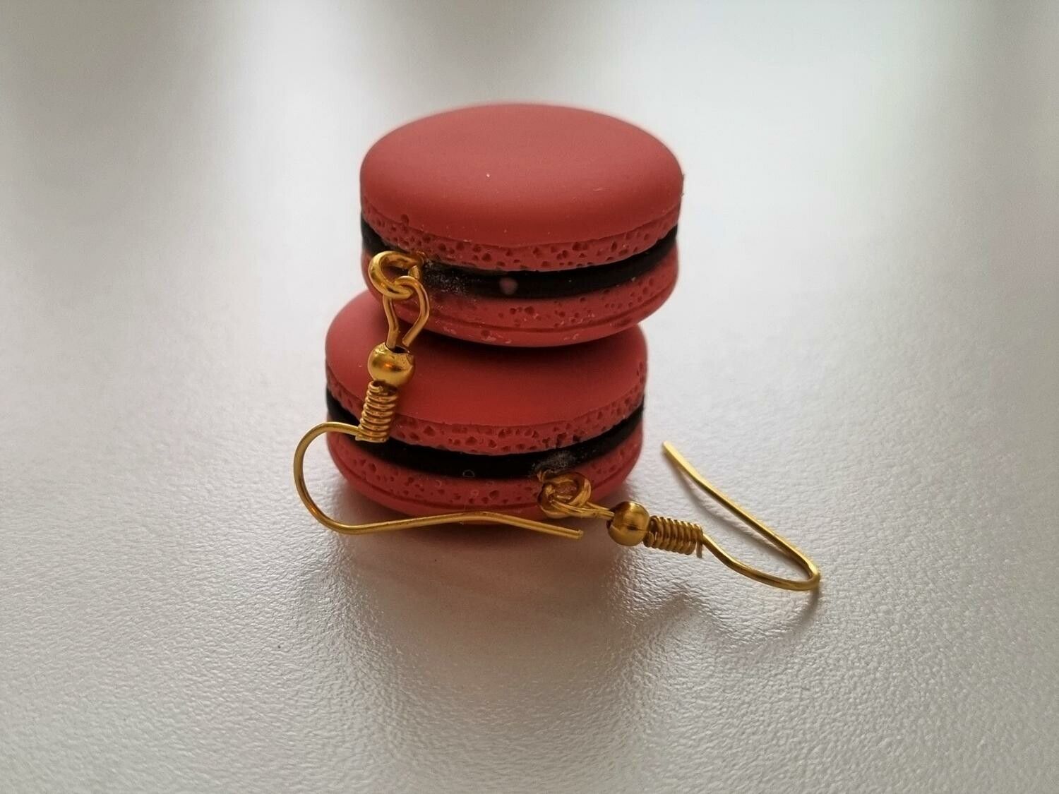 Örhängen Macarons i polymerlera