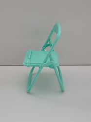 Mobilhållare i form av en stol / miniatyrstol (Turkos/grön)
