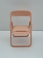 Mobilhållare i form av en stol / miniatyrstol (Rosa/gammelrosa)