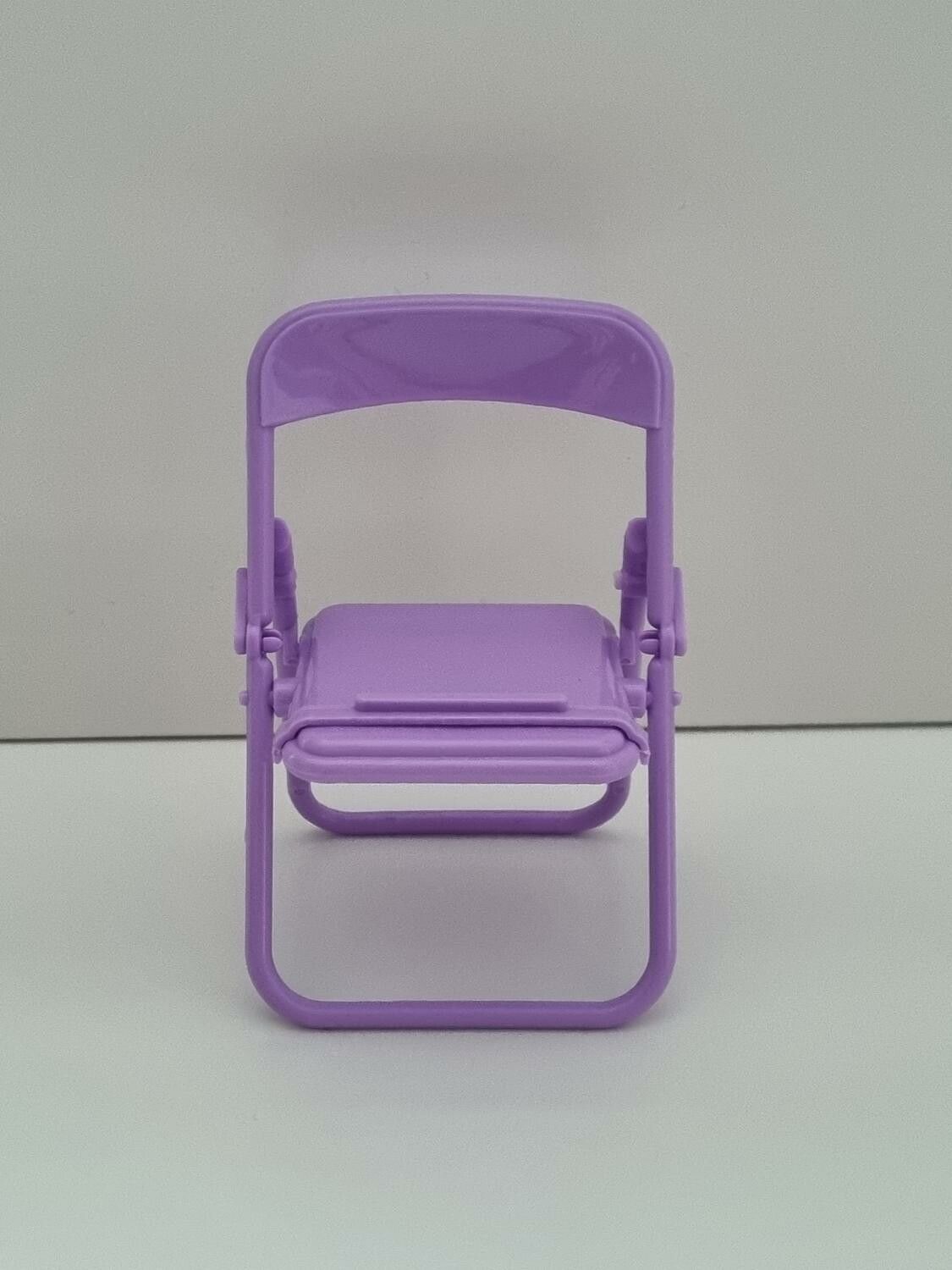 Mobilhållare i form av en stol / miniatyrstol (lila)