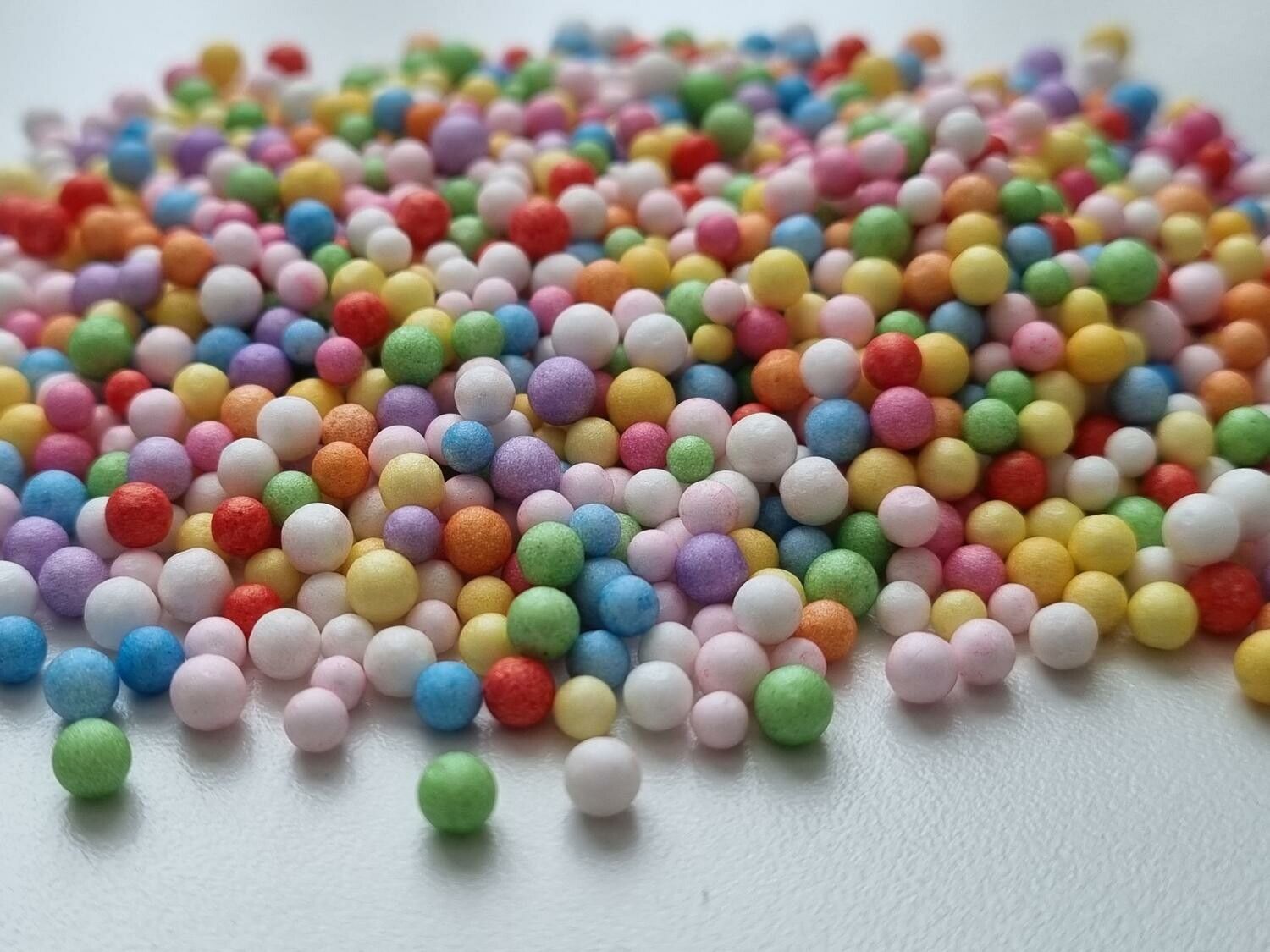 500 st små frigolitbollar, skumbollar, utfyllnadsbollar (2-4 mm stora)