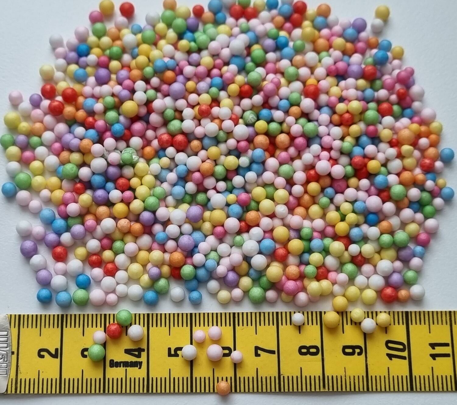 500 st små frigolitbollar, skumbollar, utfyllnadsbollar (2-4 mm stora)