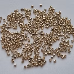 450 st guldfärgade klämpärlor, crimp beads (1,5 mm)