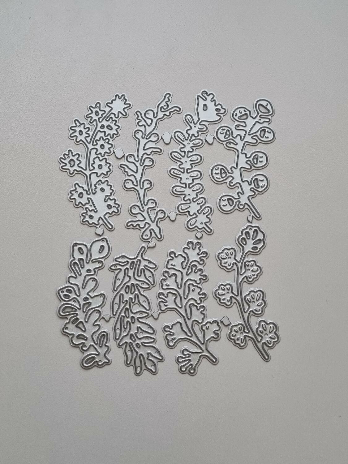 Scrapbooking, dies, cutting dies (löv, 8 st)