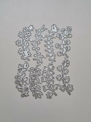 Scrapbooking, dies, cutting dies (löv, 8 st)