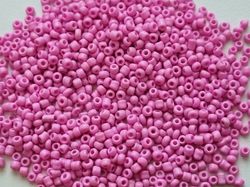 1000 små pärlor, fröpärlor, glaspärlor (2 mm) - Chockrosa