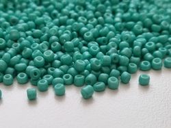 1000 små pärlor, fröpärlor, glaspärlor (2 mm) - Turkos