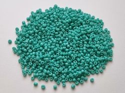 1000 små pärlor, fröpärlor, glaspärlor (2 mm) - Turkos