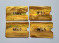 4 st korthållare, RFID Skydd (guldfärgade)