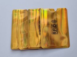 4 st korthållare, RFID Skydd (guldfärgade)