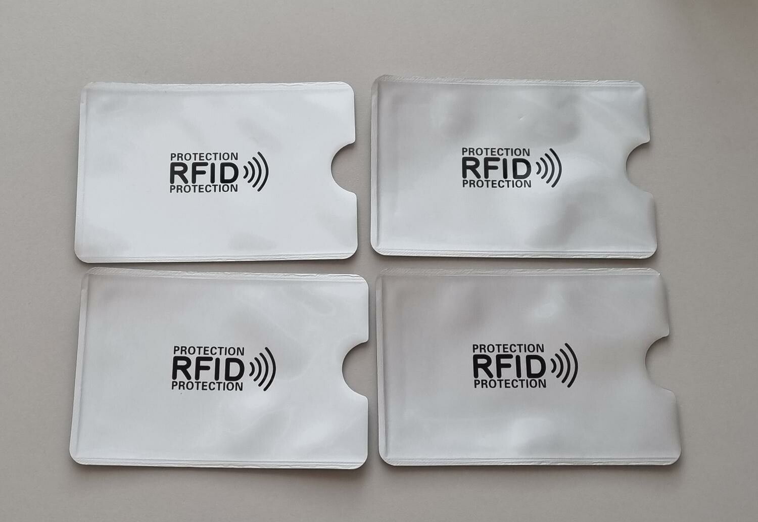 4 st korthållare, RFID Skydd (Silverfärgad)