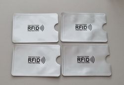 4 st korthållare, RFID Skydd (Silverfärgad)