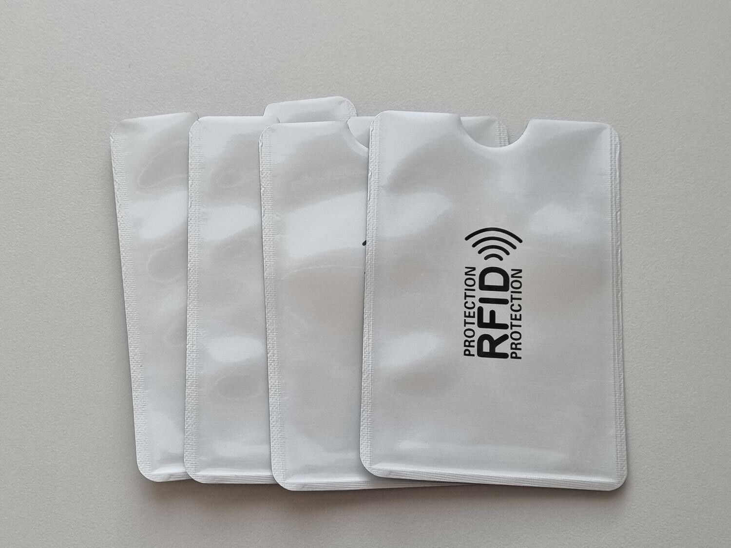 4 st korthållare, RFID Skydd (Silverfärgad)