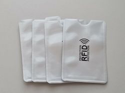 4 st korthållare, RFID Skydd (Silverfärgad)