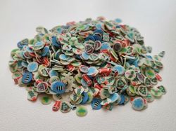 1000 st små skivor av mjuk lera, polymerlera för scrapbooking (jultema)