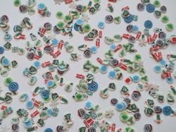 1000 st små skivor av mjuk lera, polymerlera för scrapbooking (jultema)