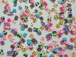1000 st små djur av mjuk lera, polymerlera för scrapbooking