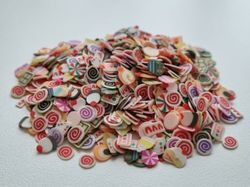 1000 st små desserter av mjuk lera, polymerlera för scrapbooking