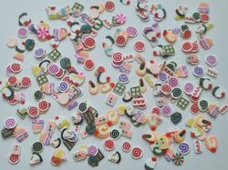 1000 st små desserter av mjuk lera, polymerlera för scrapbooking