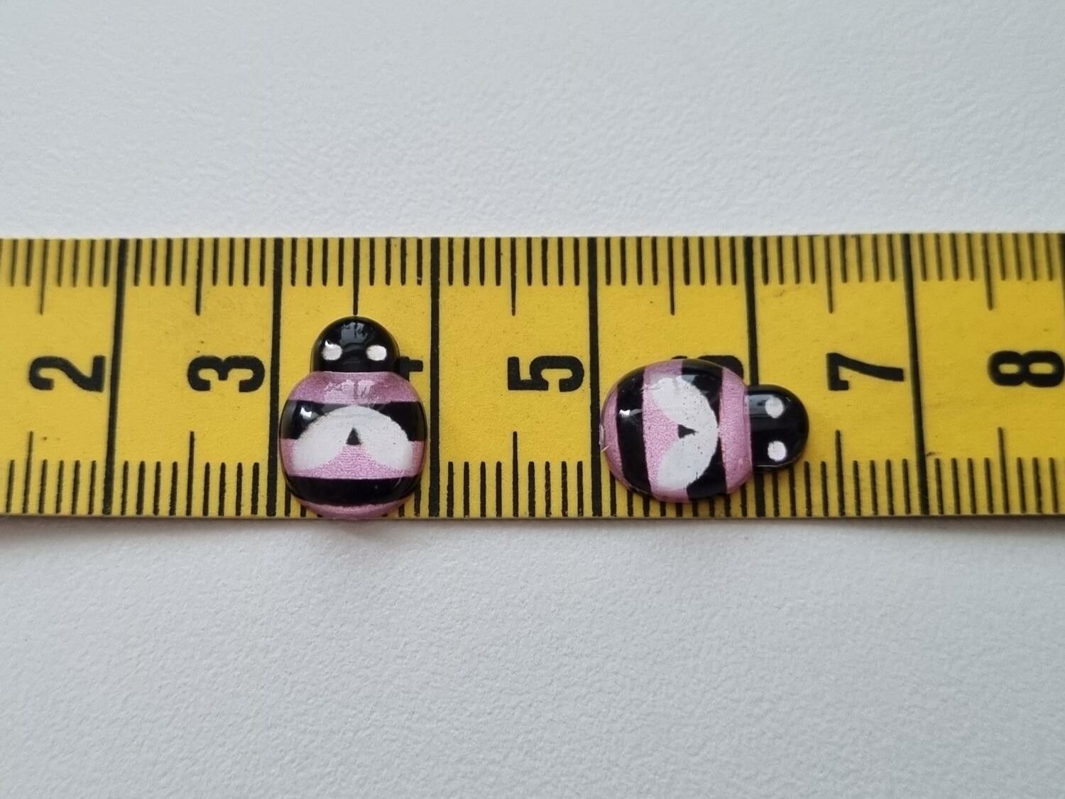 25 st bin i resin, miniatyr bin (ljusrosa)