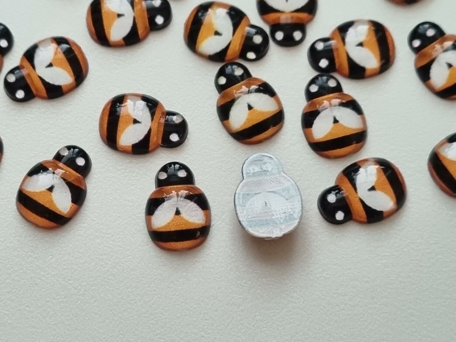 25 st bin i resin, miniatyr bin (orange)