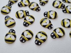 25 st bin i resin, miniatyr bin (gula)
