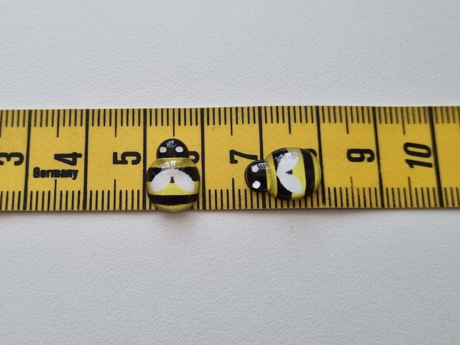 25 st bin i resin, miniatyr bin (gula)