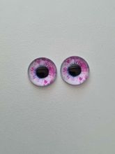 2 st drakögon kattögon i glas, glasinfattningar, cabochoner (12 mm)
